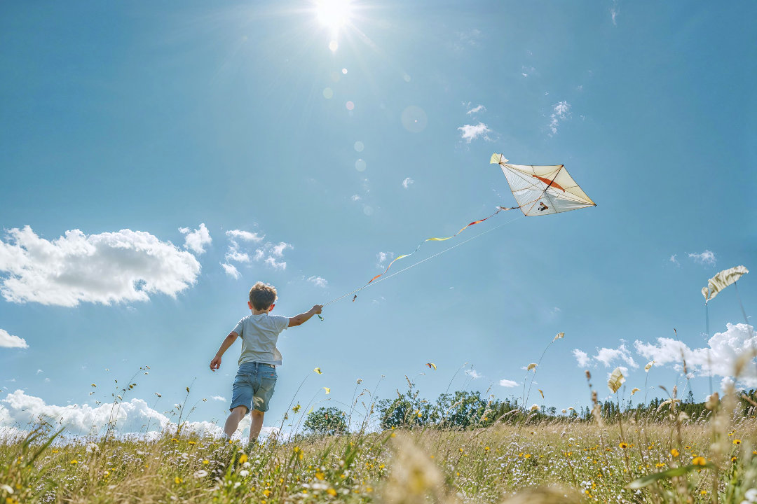 Child with kite